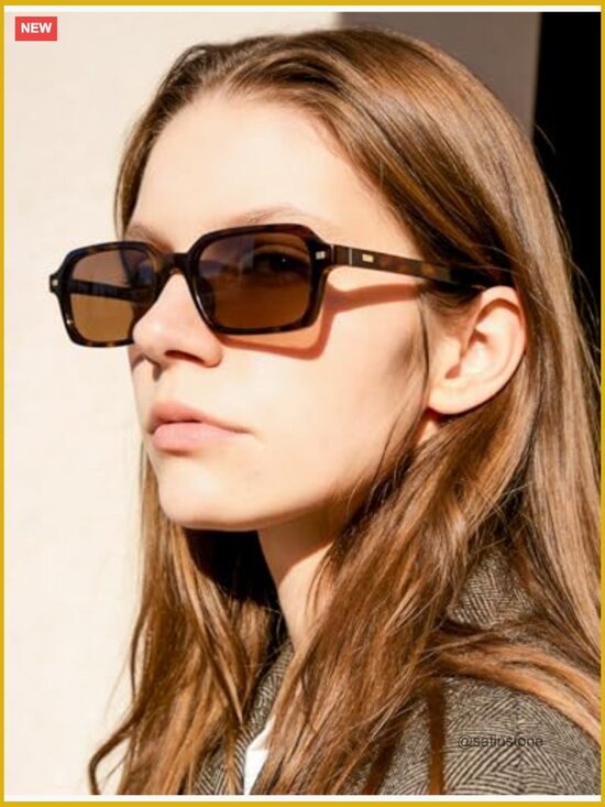 Retro Rectangular Sunglasses for Women UV Protection main image 5